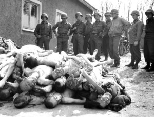 Holocaust American Soldiers Pile of Bodies Buchenwald